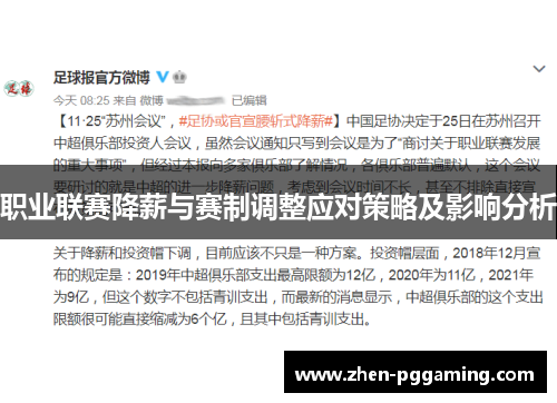 职业联赛降薪与赛制调整应对策略及影响分析