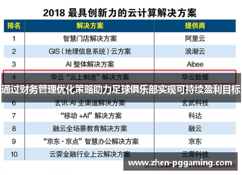 通过财务管理优化策略助力足球俱乐部实现可持续盈利目标